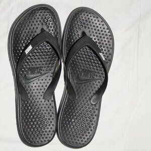 Nike Solay Thong Women's Black Flip Flops Size 10
